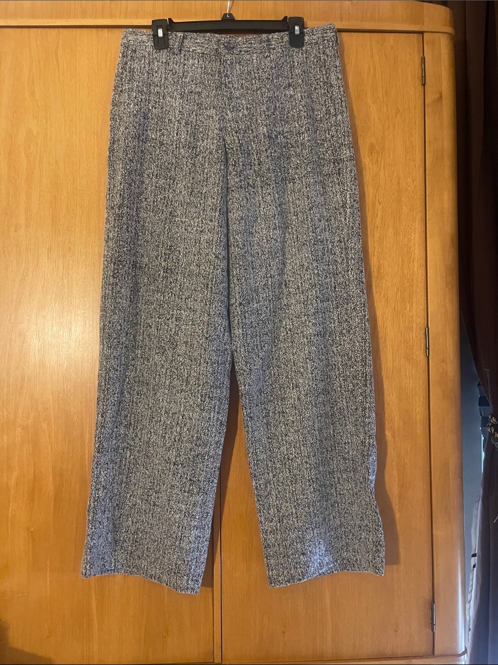 Charcoal tweed super soft wide leg pants CRUSH